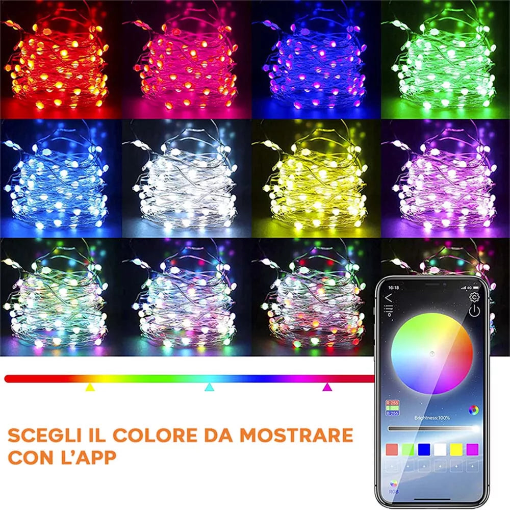 Luci Natalizie Led Bluetooth - Con controllo Smartphone