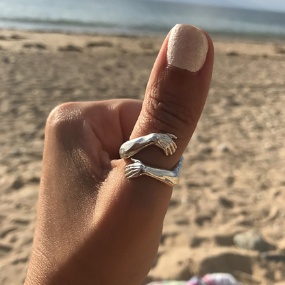 Serenity Embrace Silver Ring