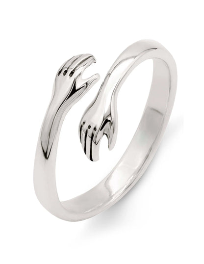 Serenity Embrace Silver Ring