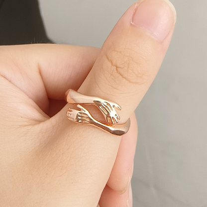 Serenity Embrace Silver Ring