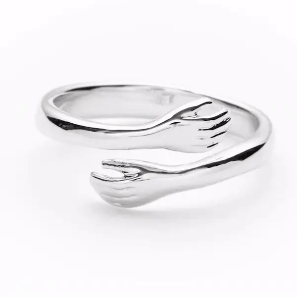 Serenity Embrace Silver Ring